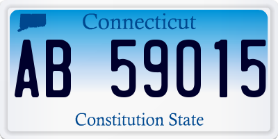 CT license plate AB59015