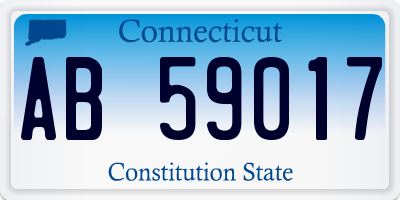 CT license plate AB59017