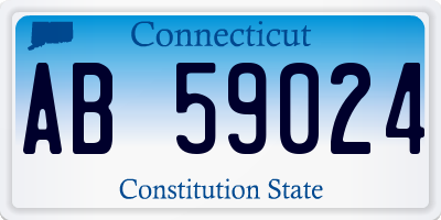CT license plate AB59024