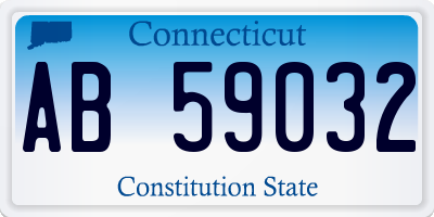 CT license plate AB59032