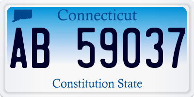 CT license plate AB59037