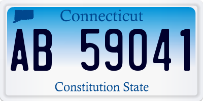 CT license plate AB59041