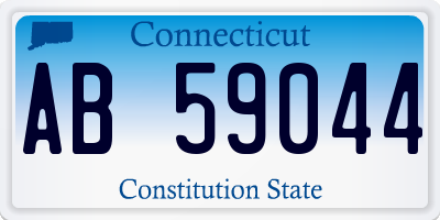 CT license plate AB59044