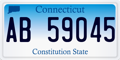 CT license plate AB59045