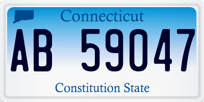 CT license plate AB59047