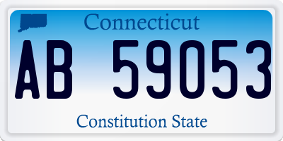 CT license plate AB59053