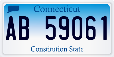 CT license plate AB59061