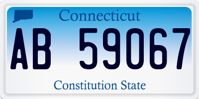 CT license plate AB59067