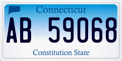 CT license plate AB59068