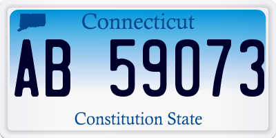 CT license plate AB59073