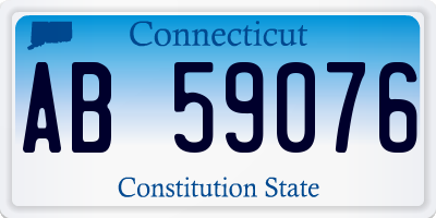 CT license plate AB59076