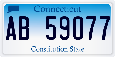 CT license plate AB59077