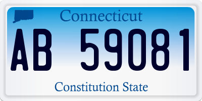 CT license plate AB59081