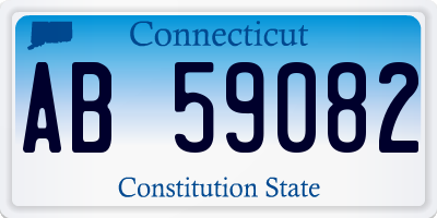 CT license plate AB59082