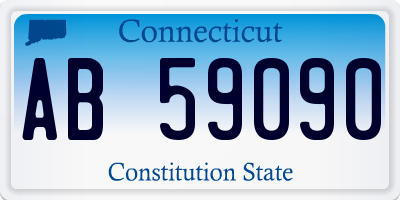 CT license plate AB59090