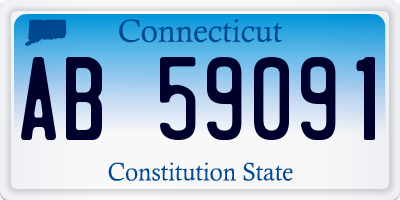 CT license plate AB59091