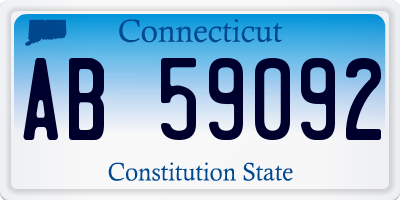 CT license plate AB59092