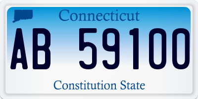 CT license plate AB59100