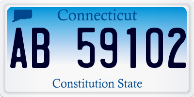 CT license plate AB59102