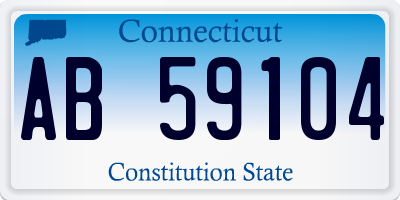 CT license plate AB59104