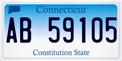 CT license plate AB59105