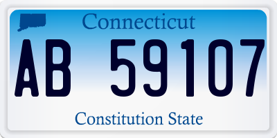 CT license plate AB59107