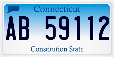 CT license plate AB59112