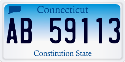 CT license plate AB59113