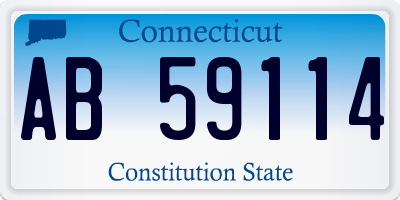 CT license plate AB59114