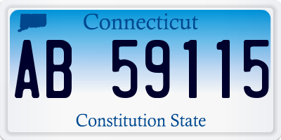 CT license plate AB59115