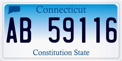 CT license plate AB59116