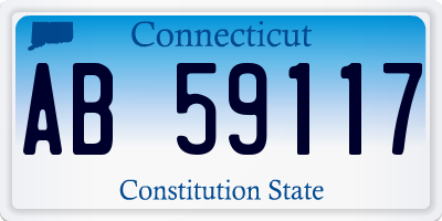 CT license plate AB59117