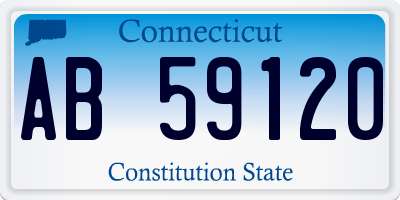 CT license plate AB59120