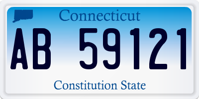 CT license plate AB59121