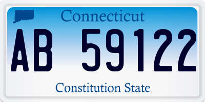 CT license plate AB59122