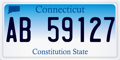 CT license plate AB59127