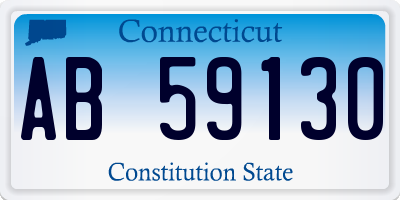 CT license plate AB59130