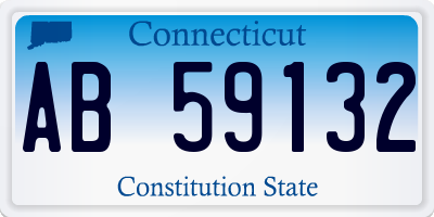 CT license plate AB59132
