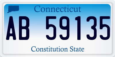 CT license plate AB59135