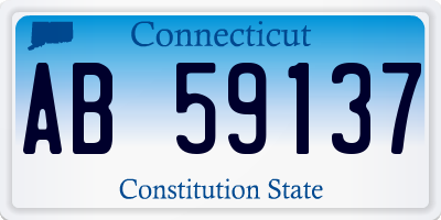 CT license plate AB59137