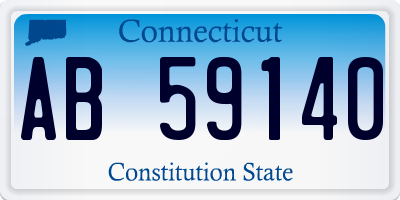 CT license plate AB59140