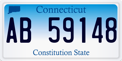CT license plate AB59148