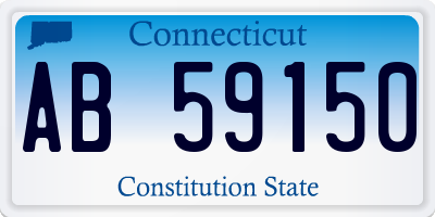 CT license plate AB59150