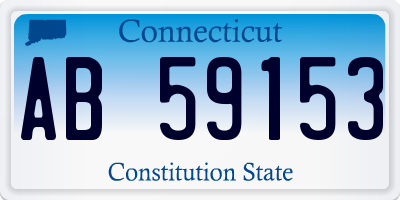 CT license plate AB59153