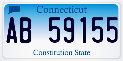 CT license plate AB59155