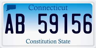 CT license plate AB59156