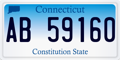 CT license plate AB59160