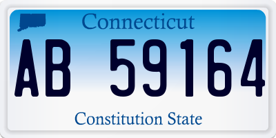 CT license plate AB59164