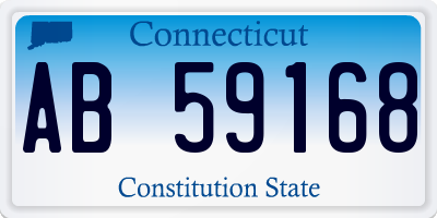 CT license plate AB59168