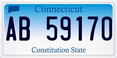 CT license plate AB59170